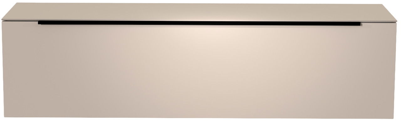 Hänge-Lowboard in beige aus der Frontansicht