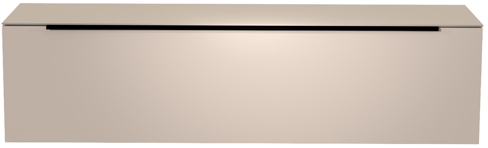 Hänge-Lowboard in beige aus der Frontansicht
