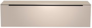 Hangend lowboard in beige, gezien vanaf de voorkant