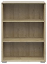 Holz-Aktenregal mit drei offenen Fächern, frontale Ansicht