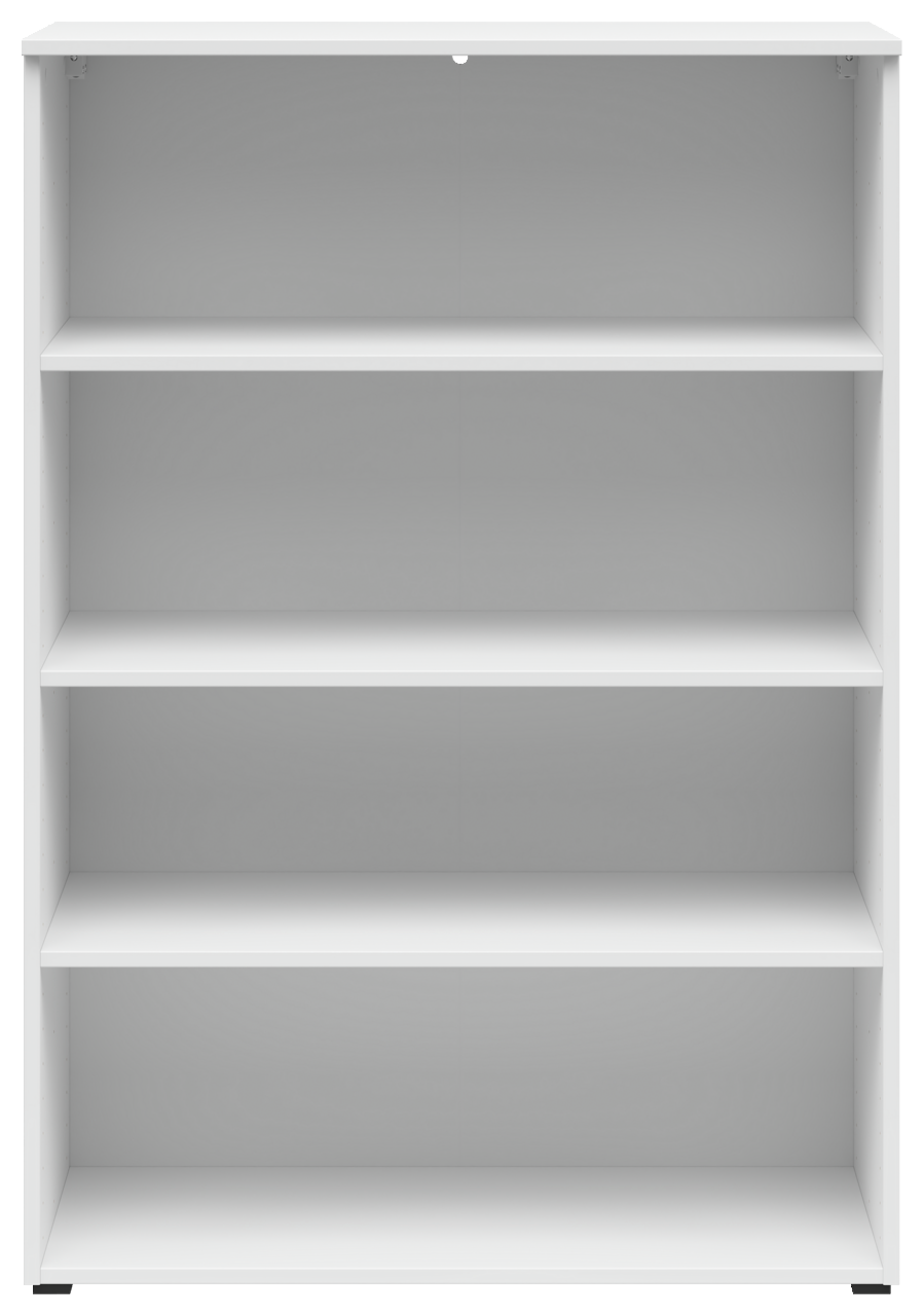 Carryhome Regal MULTISTAURAUM Weißes Regal mit vier Ebenen, frontal betrachtet