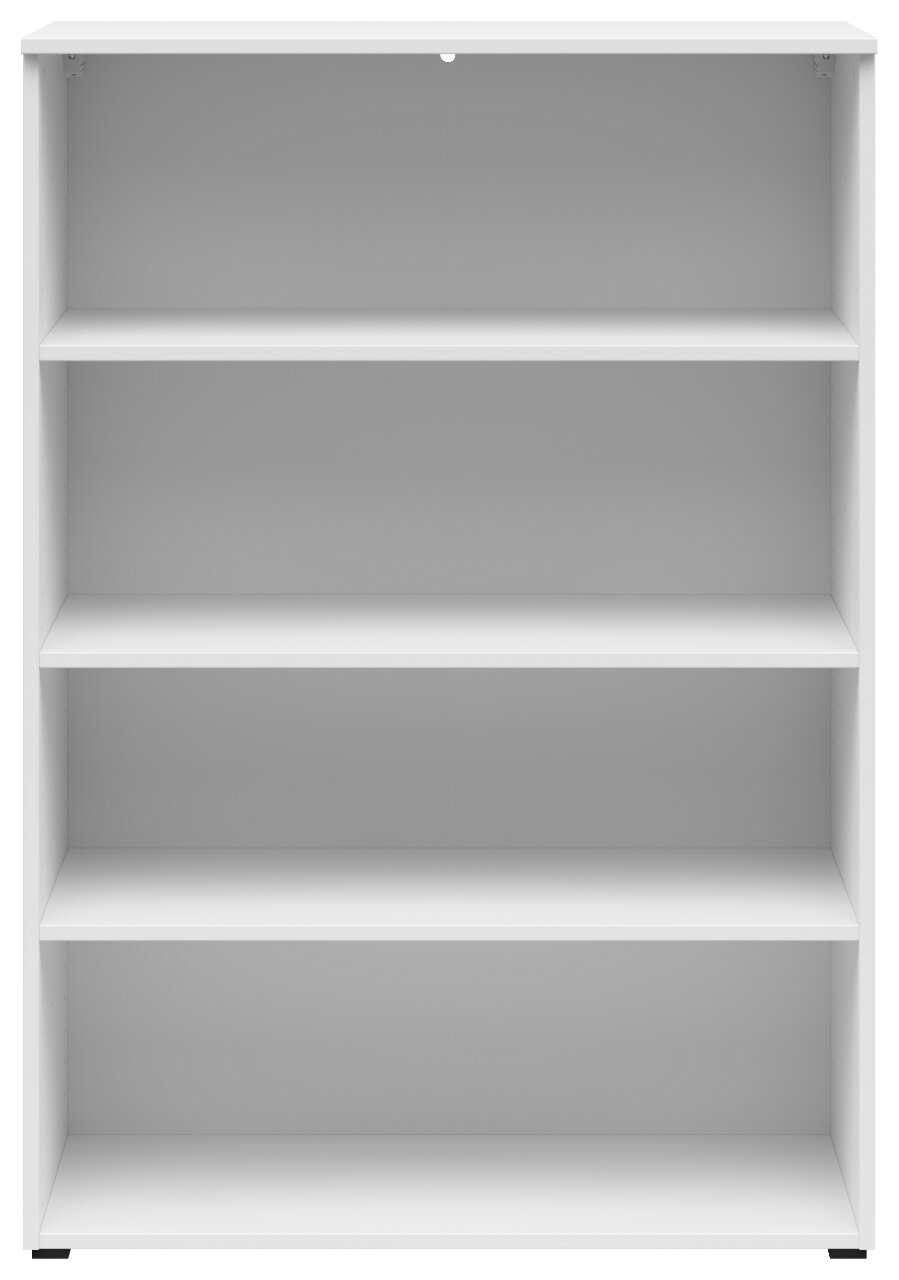 Carryhome Regal MULTISTAURAUM Weißes Regal mit vier Ebenen, frontal betrachtet