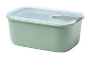 Frischhaltedose Easyclip 700 ml in seitlicher Perspektive, grün mit transparentem Deckel