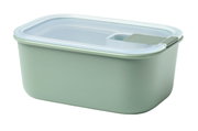 Frischhaltedose Easyclip 700 ml in seitlicher Perspektive, grün mit transparentem Deckel