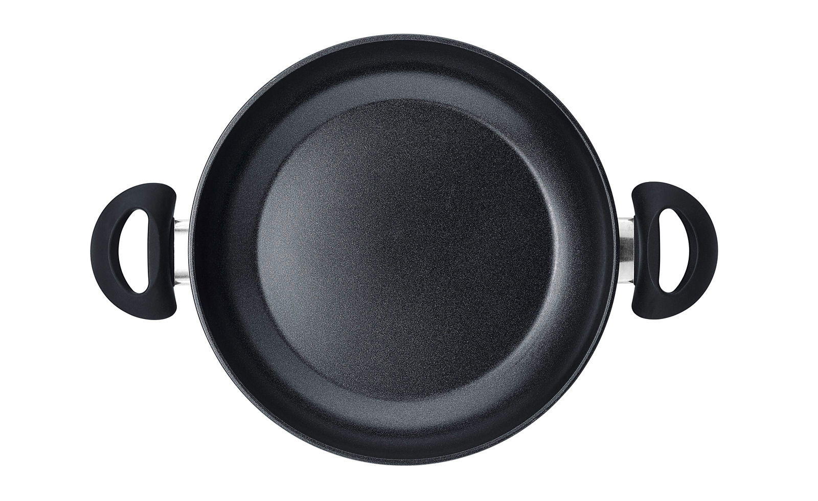 Fissler Servierpfanne ESSENTIAL Servierpfanne 28cm mit schwarzen Griffen, Draufsicht