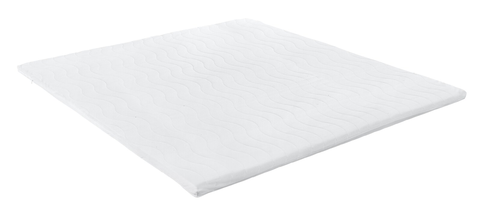 Gelschaum-Topper in schräger Perspektive, zeigt die wellenförmige Struktur der Oberfläche.