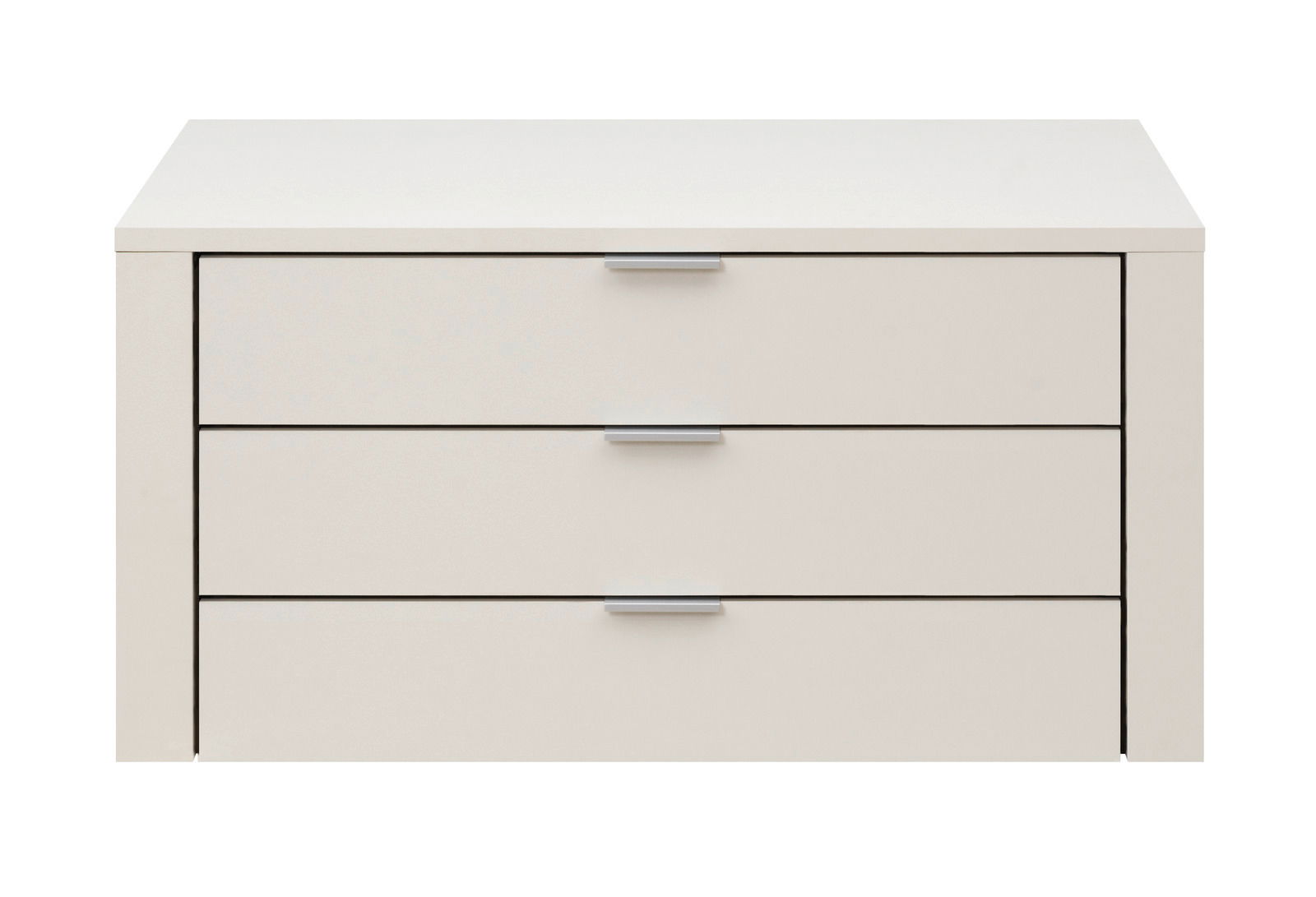 Jutzler Schubladenkorpus JUTZLER Weißer Schubladenkorpus mit drei Schubladen, frontale Ansicht