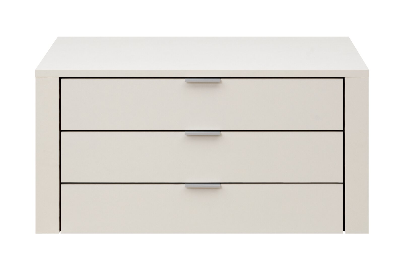Jutzler Schubladenkorpus JUTZLER Weißer Schubladenkorpus mit drei Schubladen, frontale Ansicht