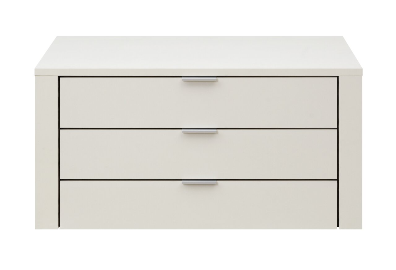 Jutzler Schubladenkorpus JUTZLER Weißer Schubladenkorpus mit drei Schubladen, frontale Ansicht