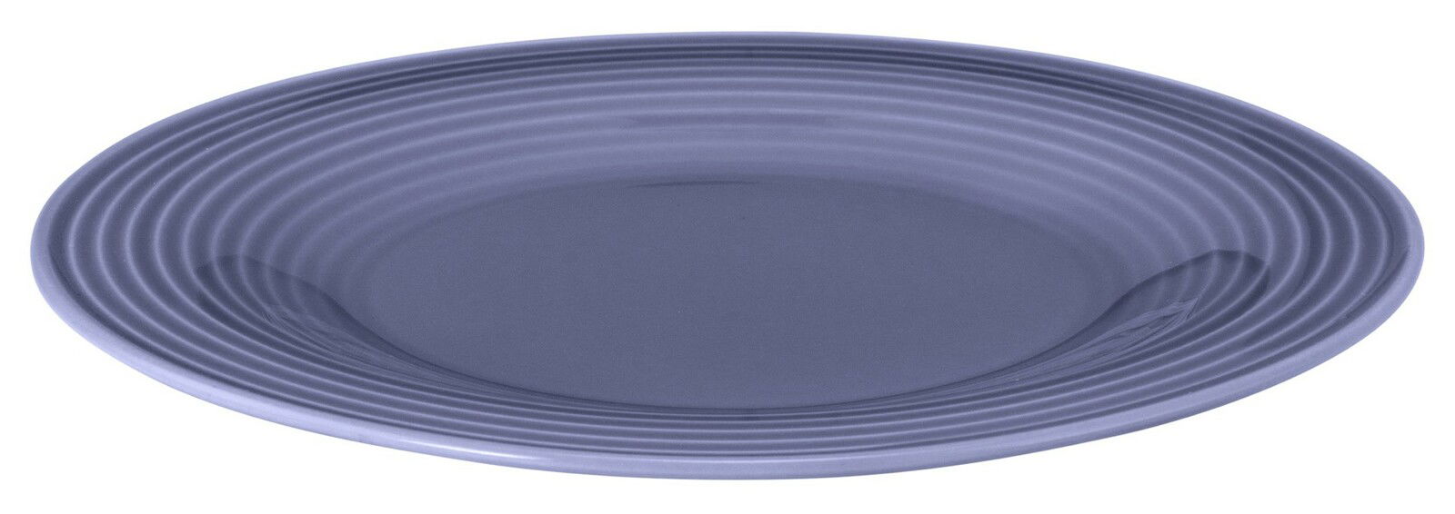 Runder Brotteller mit geriffeltem Rand, Ansicht von oben