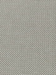 Nahaufnahme eines Stoffmusters in Grau und Weiß mit kleinem geometrischem Design, von oben betrachtet.