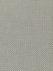 Nahaufnahme eines Stoffmusters in Grau und Weiß mit kleinem geometrischem Design, von oben betrachtet.