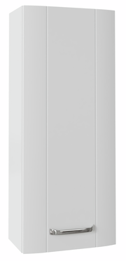 Weißer Hängeschrank mit Metallgriff, Frontalansicht