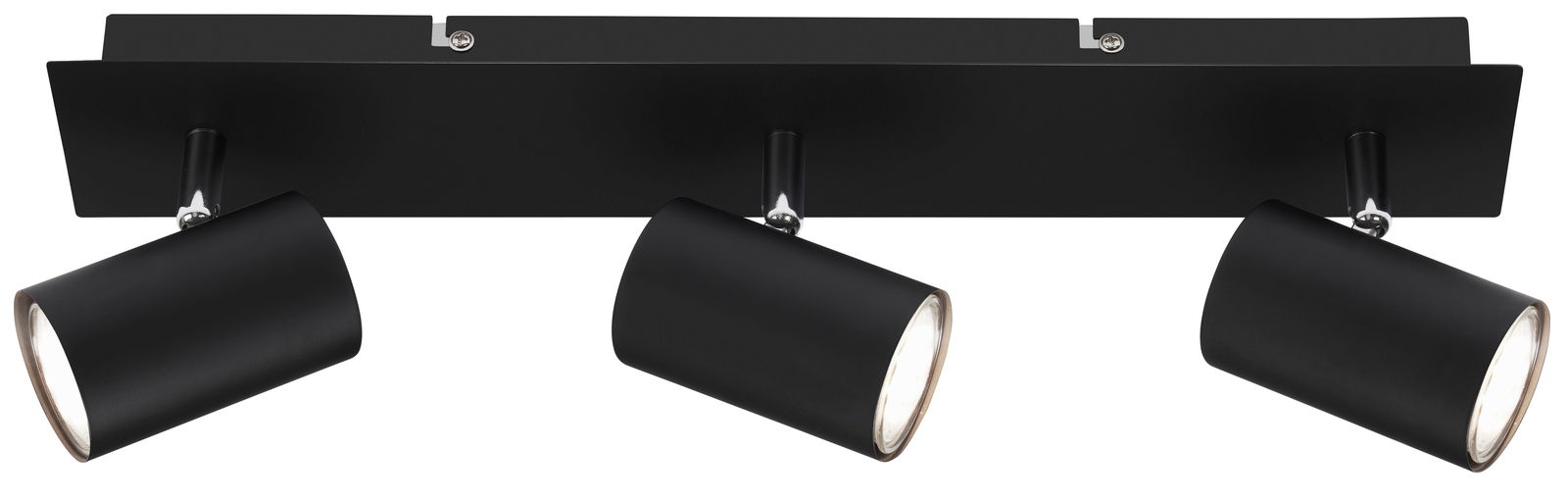 Briloner LED-Spot 3 flg ISIL A Schwarzer LED-Spot mit drei verstellbaren Leuchten, Ansicht von vorne.