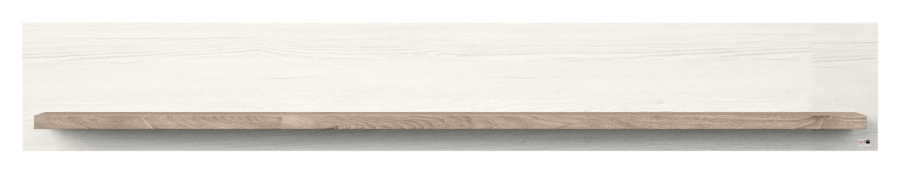 Wandboard aus Holz in heller Holzoptik, frontal betrachtet