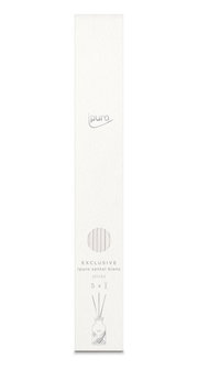 Verpackung der ipuro Exclusive Fibre Sticks Santal Blanc, frontal abgebildet.