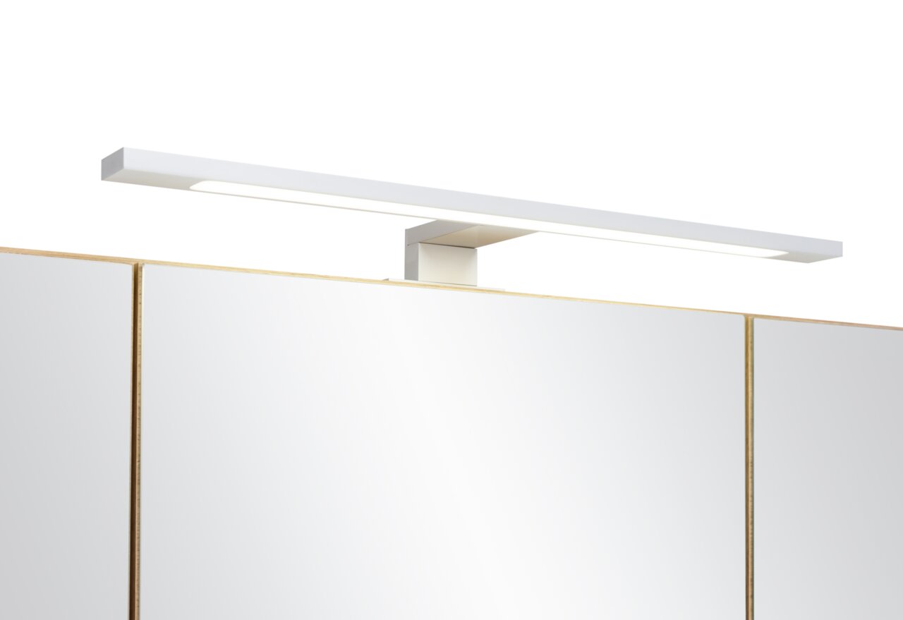 Moderner Spiegelschrank mit integrierter LED-Leuchte, Frontalansicht