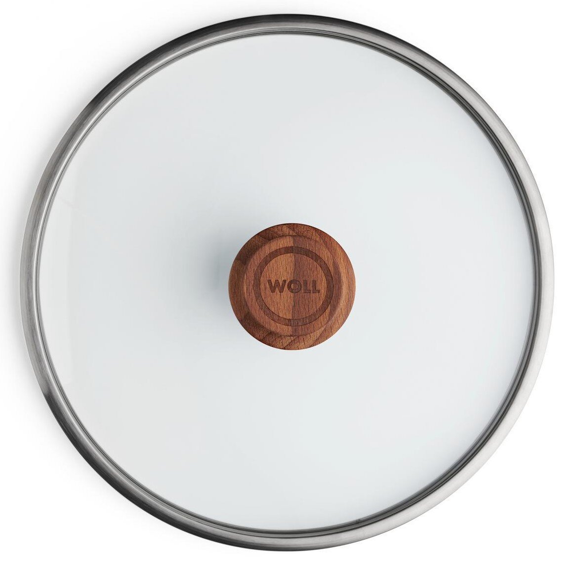 Woll Glazen deksel ECO LOGIC QXR Glazen deksel met houten handvat, bovenaanzicht, diameter 24 cm