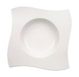 Suppenteller 24cm NewWave in moderner, wellenförmiger Form, Draufsicht