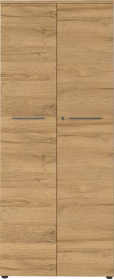 Aktenschrank aus Holz mit zwei Türen, frontale Ansicht