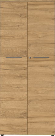 Aktenschrank aus Holz mit zwei Türen, frontale Ansicht