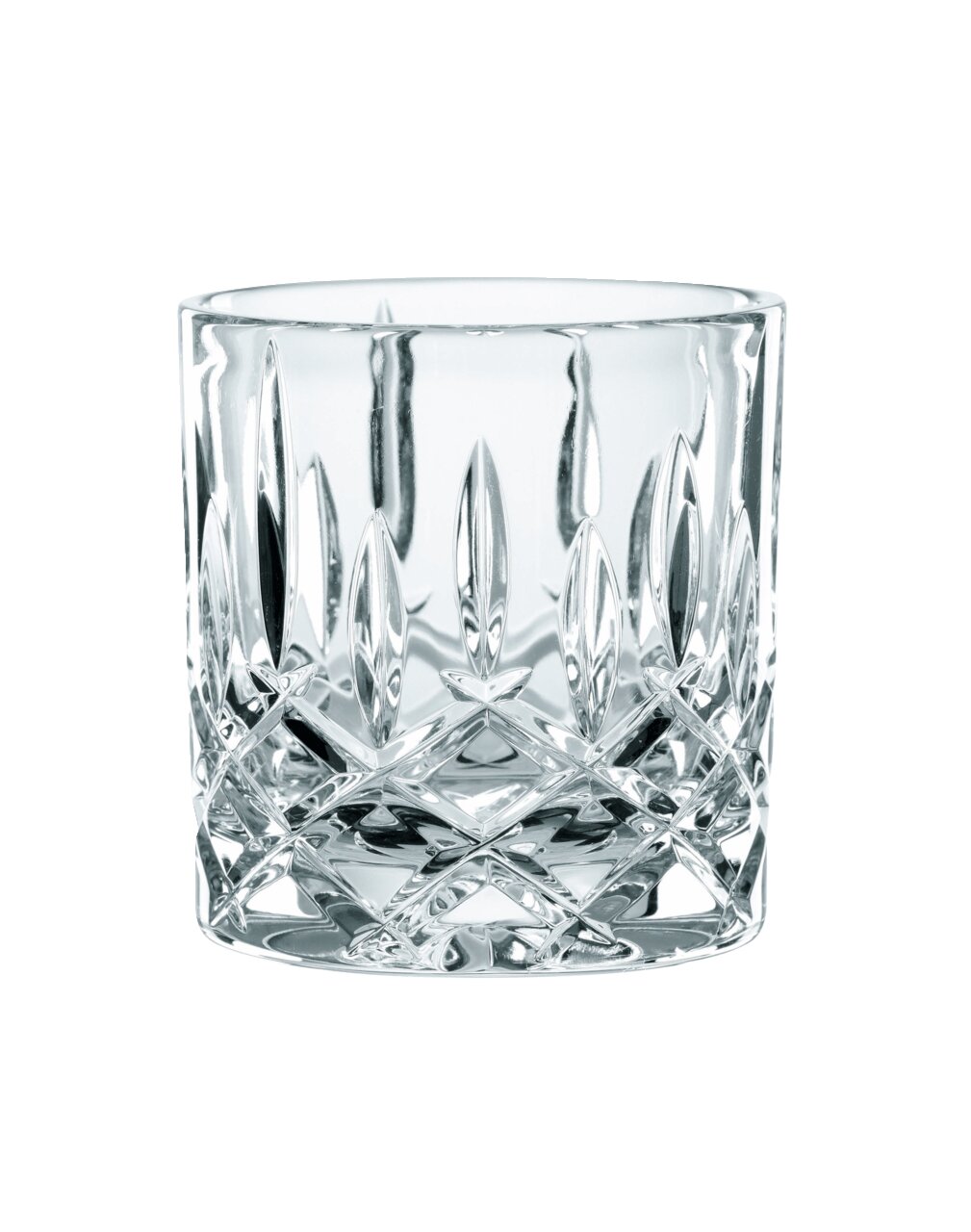 Nachtmann Becher 4er-Set NOBLESSE SOF Kristallglas mit elegantem Schliffmuster, frontal fotografiert