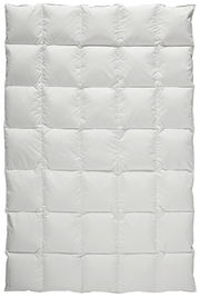 Weiße Bettdecke in Kassettensteppung, Draufsicht