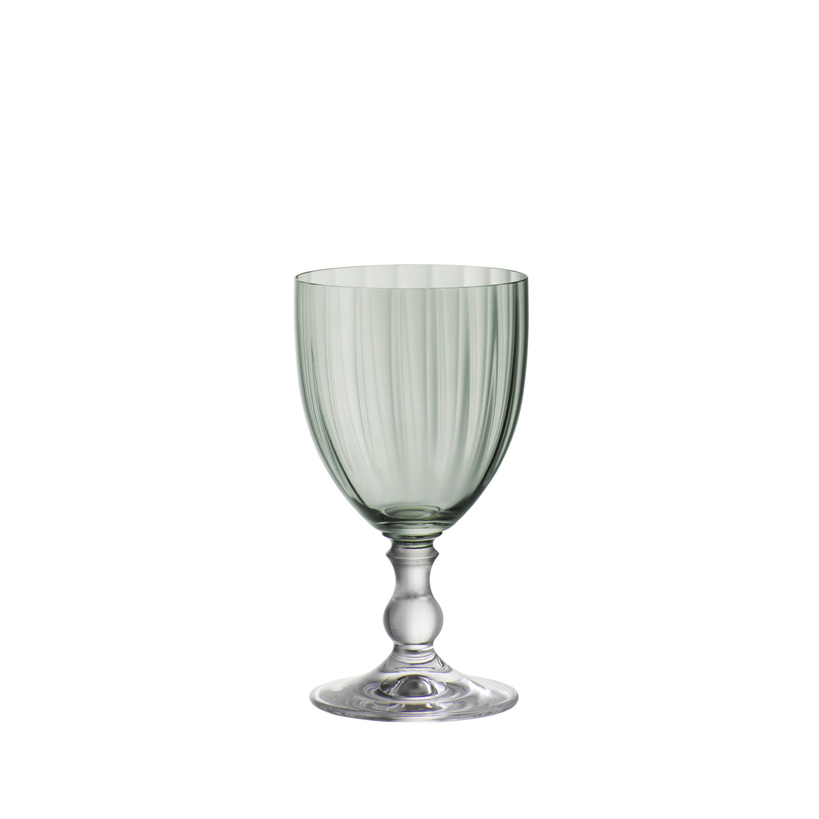 BOHEMIA Cristal Weißweinkelch GEORGIA Weinkelch aus rauchgrünem Glas mit 240ml Fassungsvermögen, seitliche Ansicht