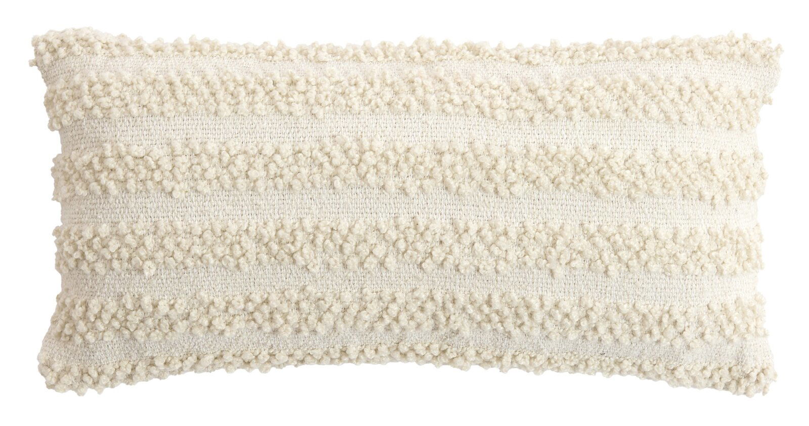 Light&Living Kissen MAGLIE Rechteckiges Kissen mit cremefarbenen, strukturierten Streifen, Frontalansicht