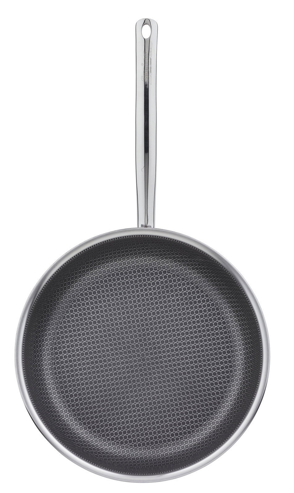 Bratpfanne XL CUT RESIST PURE aus der Vogelperspektive mit Wabenstruktur auf der Bratfläche