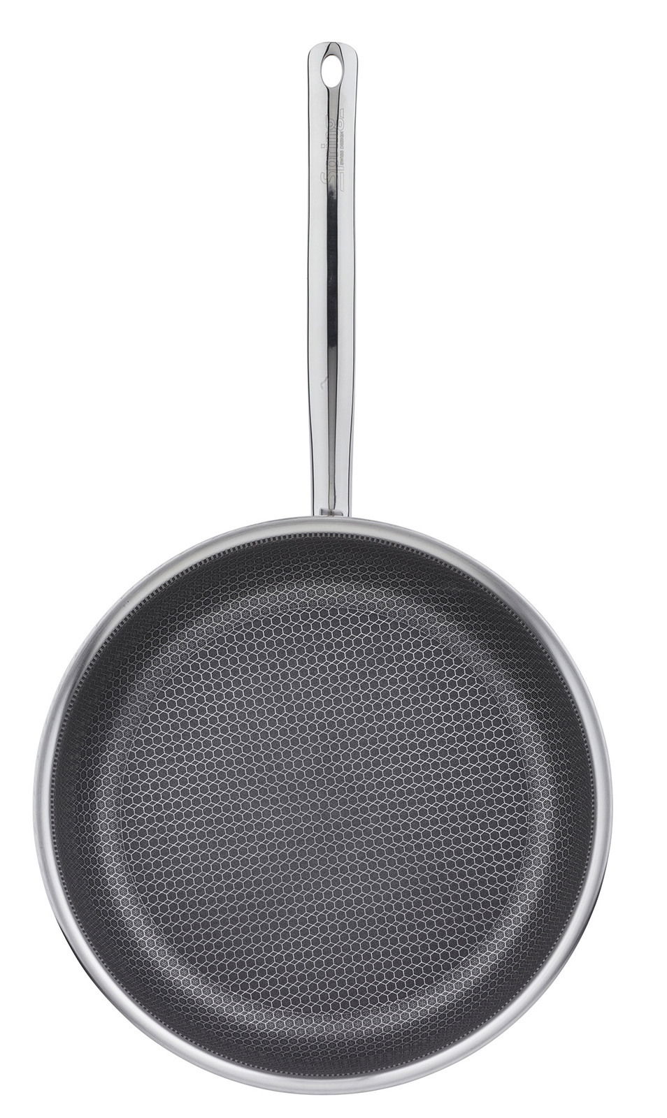 Bratpfanne XL CUT RESIST PURE aus der Vogelperspektive mit Wabenstruktur auf der Bratfläche