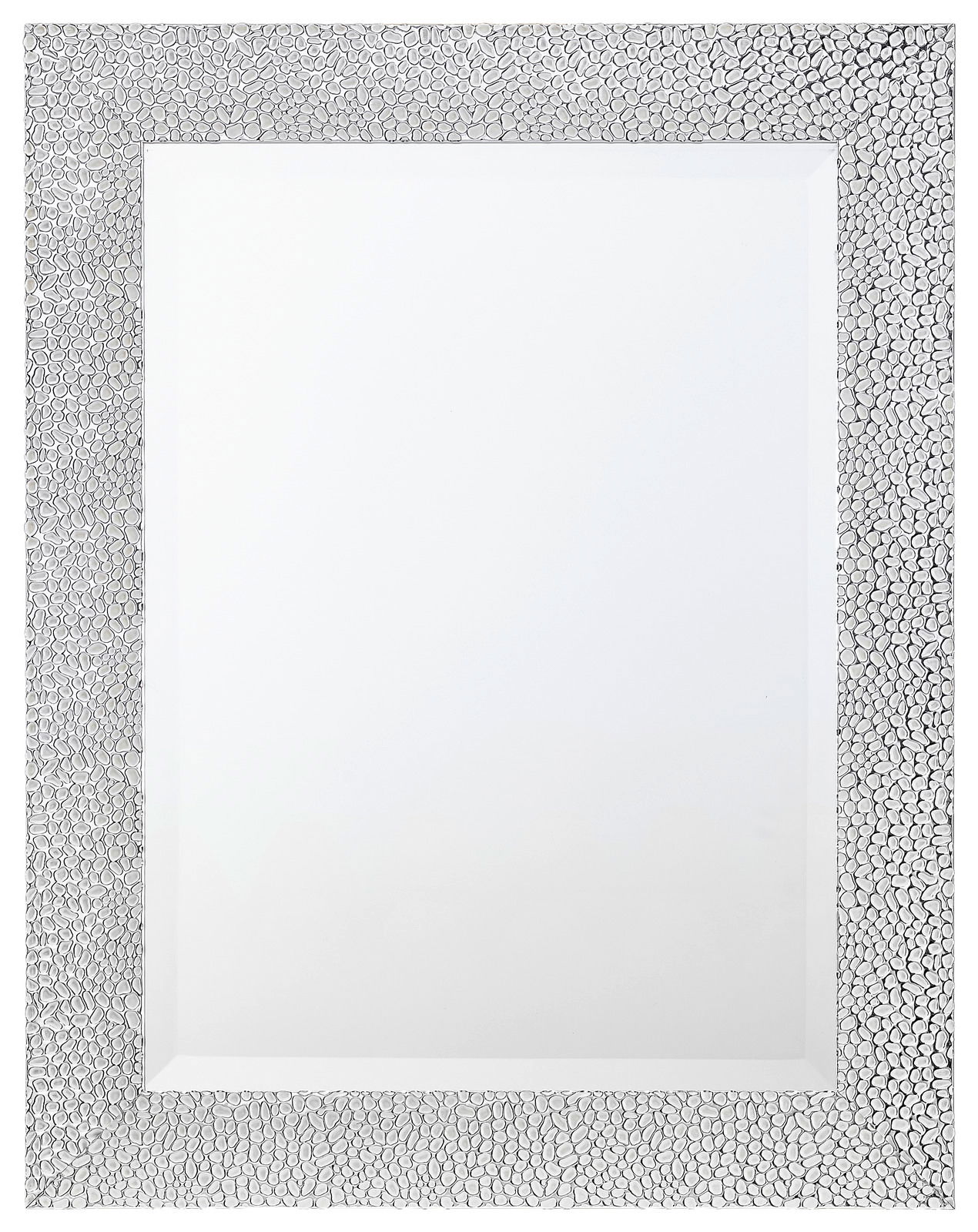 Rechteckiger Spiegel mit dekorativem Rahmen in Nahaufnahme, ca. 55x70 cm