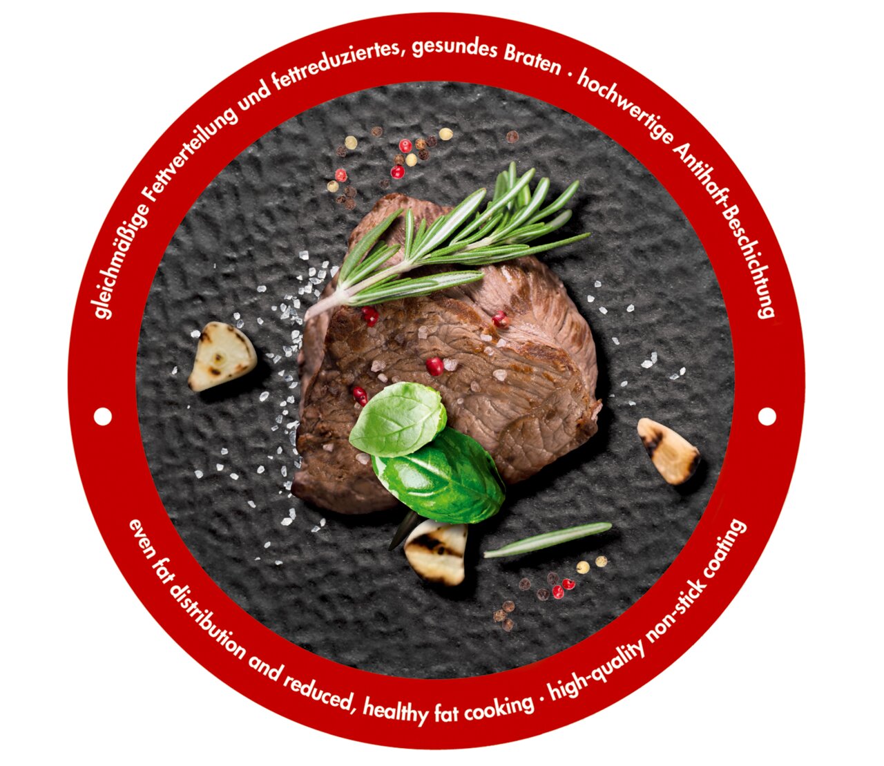 Bratpfanne COUNTRY, 28 cm, mit gleichmäßiger Fettverteilung und hochwertiger Antihaft-Beschichtung, Draufsicht