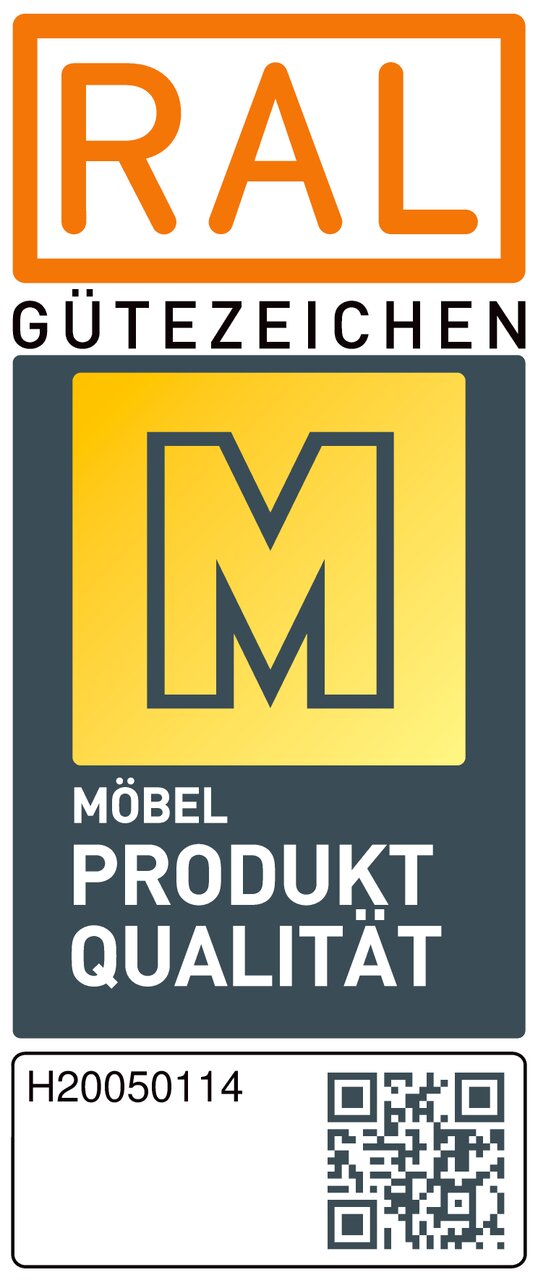 RAL Gütezeichen für Möbelqualität, Vorderansicht