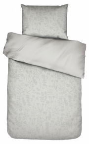 Bettwäsche-Set Essenza Home MARIBEL in sanften Grautönen mit floralem Muster, Draufsicht