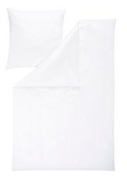 Weiße Bettwäsche 135x200cm mit Kissenbezug, Draufsicht