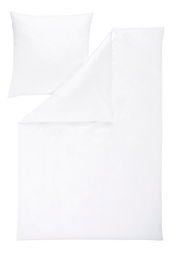 Weiße Bettwäsche 135x200cm mit Kissenbezug, Draufsicht