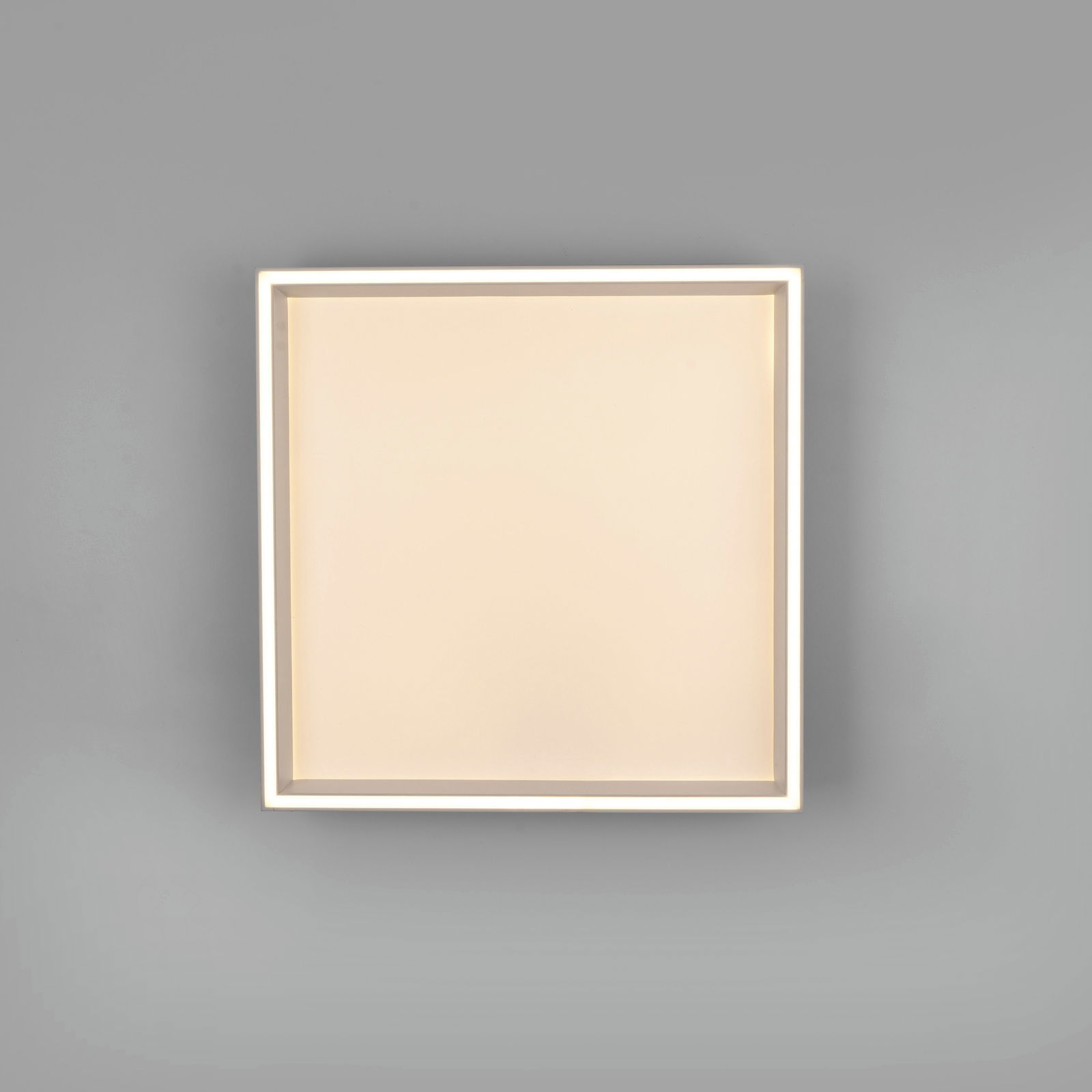 Quadratische Deckenleuchte Q-MAGONG in Draufsicht mit schlichtem, modernem Design.