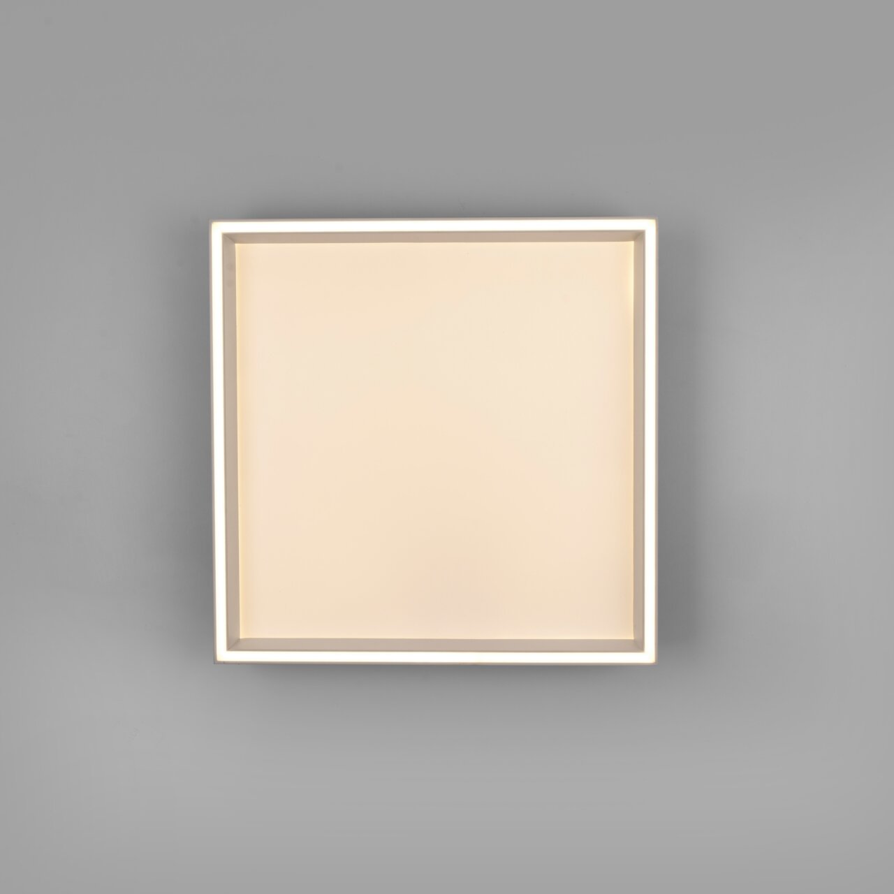 Quadratische Deckenleuchte Q-MAGONG in Draufsicht mit schlichtem, modernem Design.