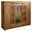 Hochwertiges Highboard aus Holz mit Glasvitrine, seitliche Perspektive