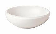 Elegante Dessertschale NewMoon 140ml in Weiß, seitliche Perspektive