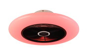 Rosa Deckenventilator mit modernem Design, von unten betrachtet