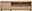 TV-Lowboard aus Holz in Frontansicht mit offenen Fächern und Schubladen.