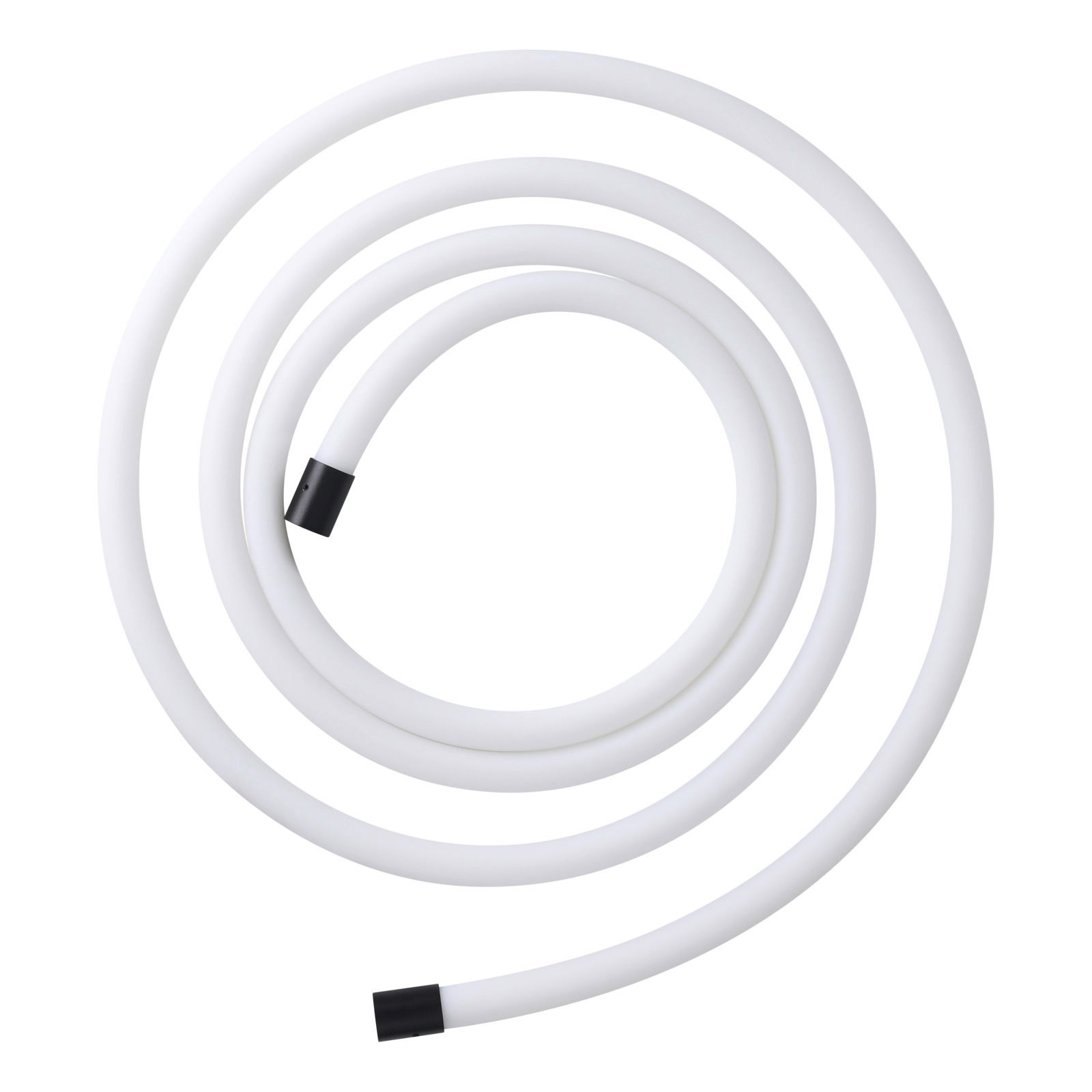 LED-Lichtschlauch in Spiralform von oben betrachtet