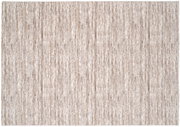 Beige-brauner Uni-Teppich mit vertikalem Streifenmuster, Draufsicht
