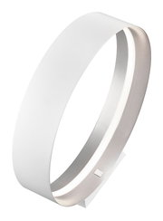 Moderne Tischleuchte LOOP in seitlicher Perspektive mit elegantem, ringförmigem Design und integriertem LED-Licht.