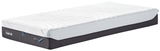 Seitliche Ansicht einer Viscomatratze 90x200 von Tempur mit weißem Oberbezug und schwarzem Unterteil, Modell PRO CoolQuilt.