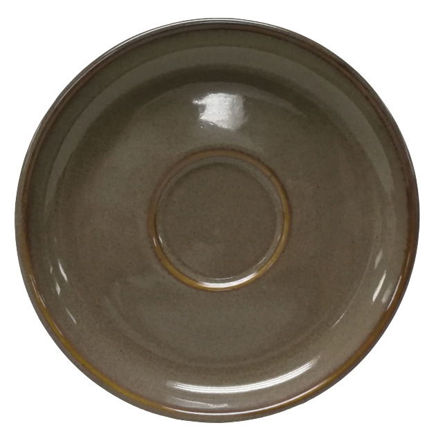 Novel Espresso-Untertasse Espresso-Untertasse aus Keramik in Draufsicht, braun glasiert