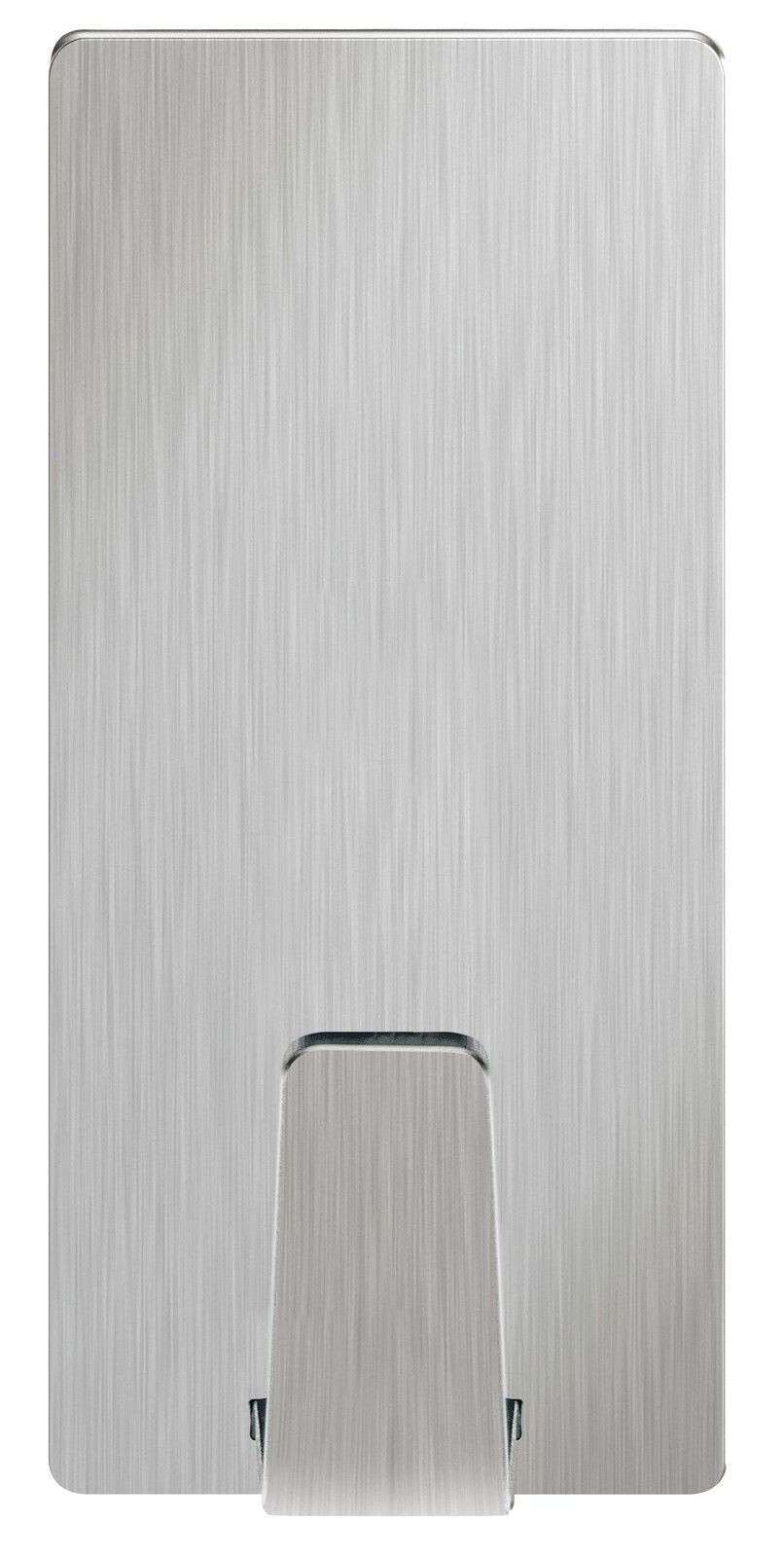 Tesa Powerstrips WATERPROOF Vooraanzicht van een moderne, waterbestendige roestvrijstalen haak van tesa Powerstrips.