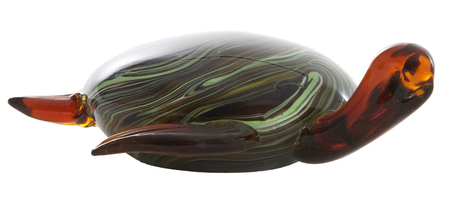 Light&Living Ornament TURTLE Glasornament in Form einer Schildkröte mit braunen und grünen Streifen, seitliche Perspektive